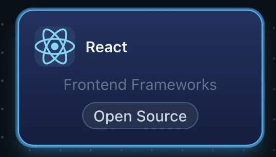 Tool card with a cyan border indicating the currently active selection